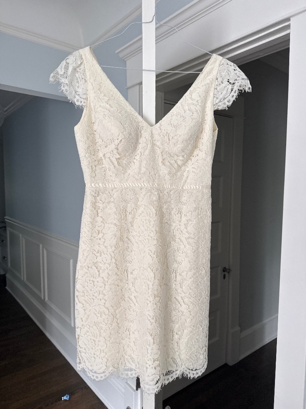 Jenny Yoo Cream Lace Cocktail